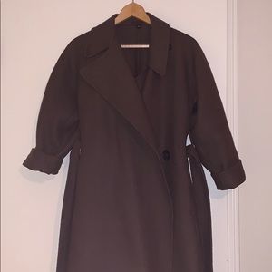 UNIQLO U DOUBLE FACE WRAP WOOL COAT sz Small